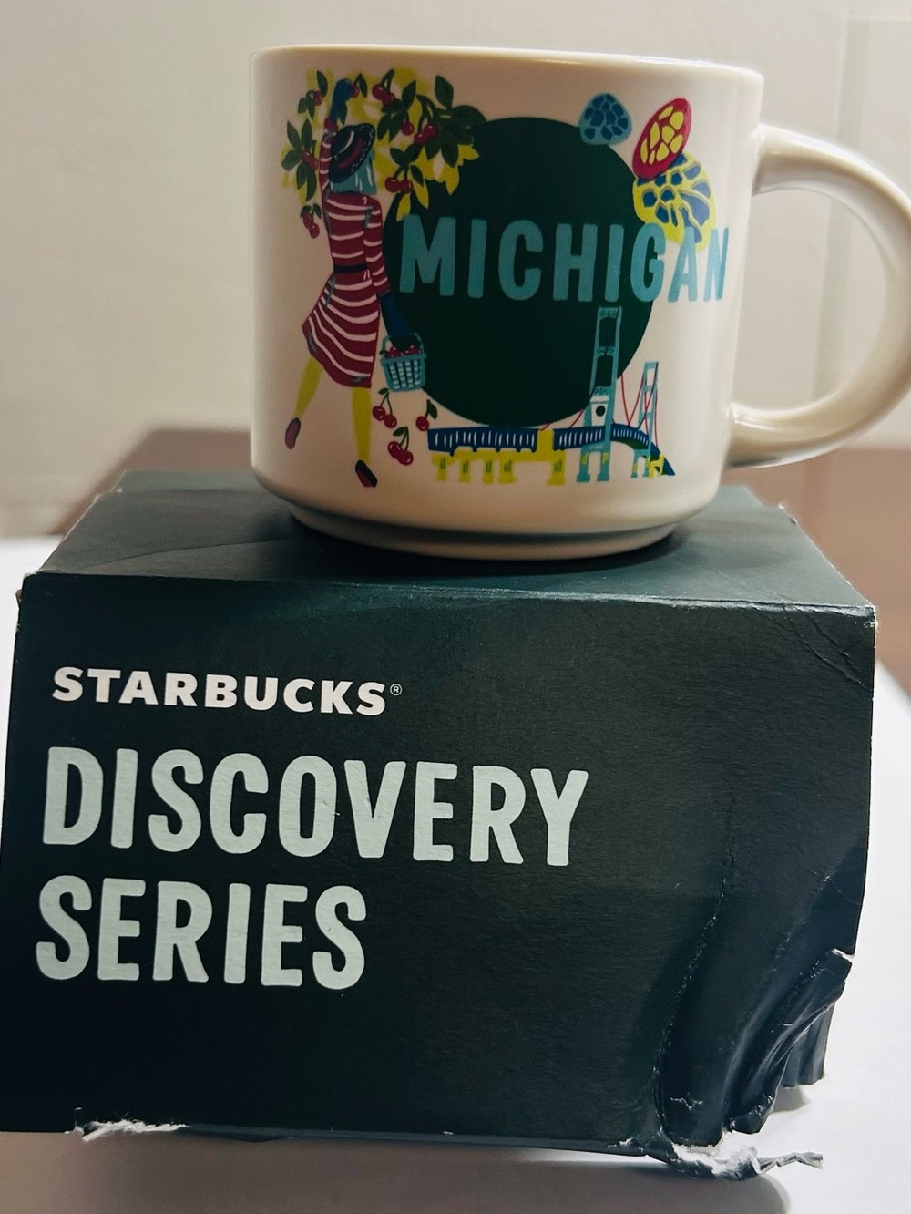 Starbucks Michigan Discovery Series 2 oz Espresso Ornament Mug 2024 w/ Box